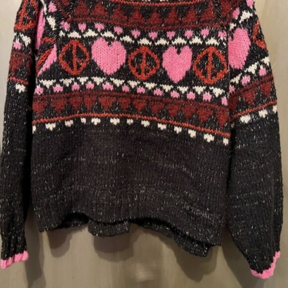 Pilcro Peace Love Icon Zip-Up Cardigan Sweater - Picture 14 of 16
